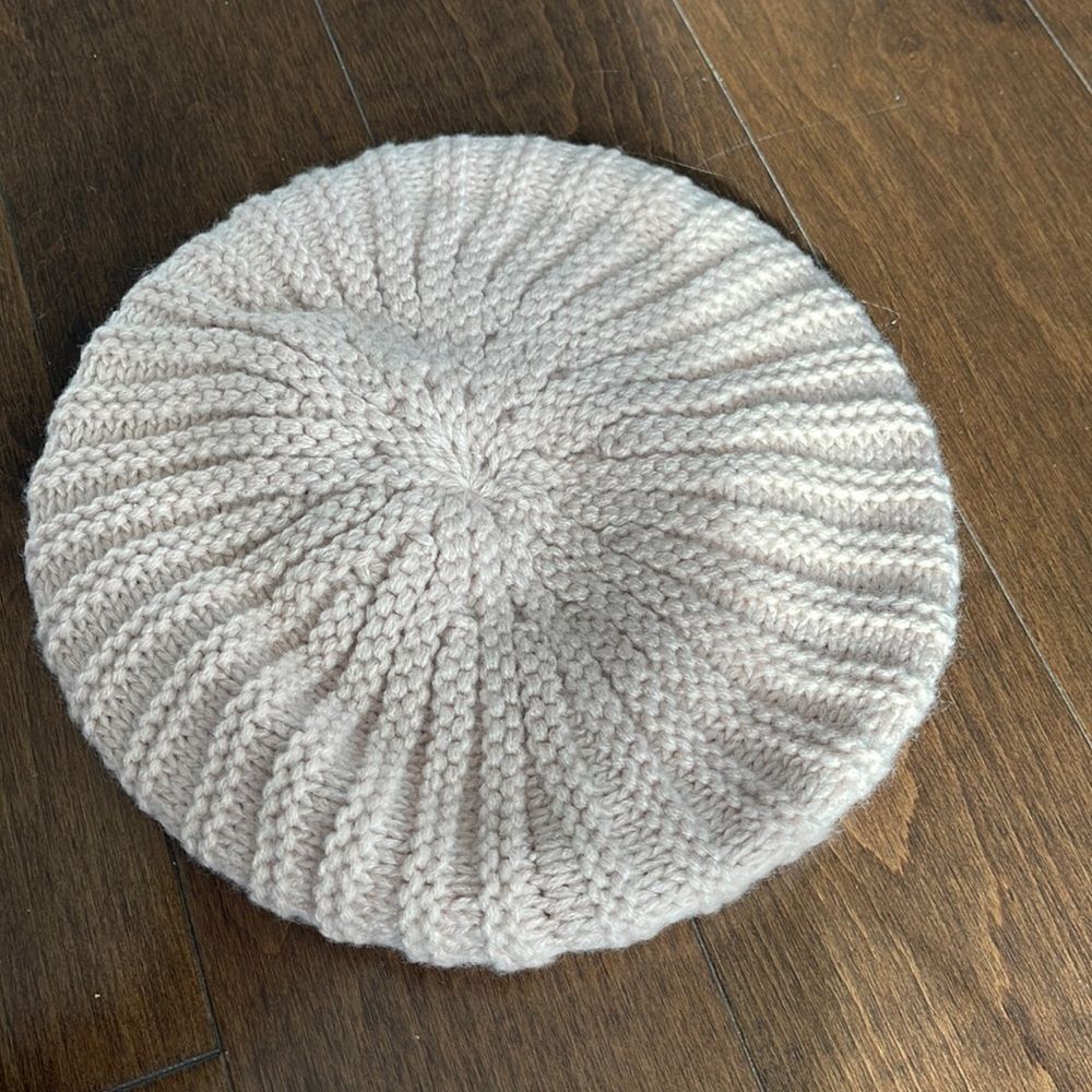 Lauren Ralph Lauren Chunky Garter Stitch Beret Pink